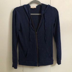 Navy blue zip up hoodie